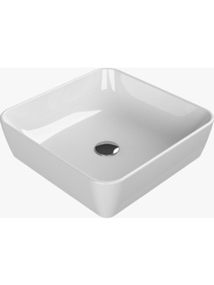 Turkuaz One Tezgah Üstü Çanak Kare Model Lavabo 46 x 46 Cm