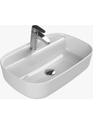 Turkuaz Seramik Cerastyle Aqua 60 cm Tezgah Üstü Çanak Lavabo