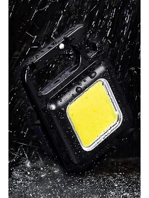 Mini LED El Feneri Su Geçirmez Şarjlı El Feneri Taşınabilir Kamp Feneri Cep Anahtarlık          [enerji Sınıfı A+++]