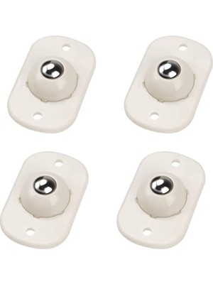 Pratik Bilyeli Eşya Kaydırma Aparatı, 4'lü Set Mini Yapışkanlı Tekerler, 360 Derece Dönebilen Küçük Bilyeli Tekerlekler