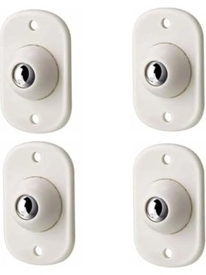 Busstier Pratik Bilyeli Eşya Kaydırma Aparatı, 4'lü Set Mini Yapışkanlı Tekerler, 360 Derece Dönebilen Küçük Bilyeli Tekerlekler