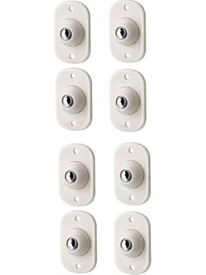 Smartizi 2 Adet 4'lü Set Mini Yapışkanlı Tekerler, 360 Derece Dönebilen Küçük Bilyeli Tekerlekler