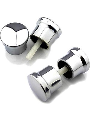 2 Takım Duşakabin Kulpu 2 Kapaklık Duşakabin Kulp Krom 2 Iç 2 Dış Çift Kapak Topuz Kulp