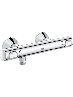Grohe Precision Flow Termostatik Duş Bataryası, Su Tasarruflu, Krom, 34840000