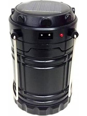 Solar Güneş Enerjili Işıldak Kamp Feneri USB Şarjlı Kamp Işıldağı