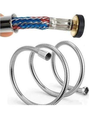 Sna Paslanmaz Kırılmaz Çelik Örgülü Duş Hortumu 150 cm 120 gr Birinci Kalite Tüm Duş Başlıklarına Uyumlu