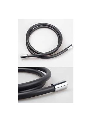 Feyzayapı Black Paslanmaz Kopmaz Patlamaz Kaliteli Pvc Duş Hortumu - Yüksek Kaliteli Lüx Duş Spirali - Tüm Duş Setleri/duş Başlıkları ile Uyumlu (G1/2) - 150CM Siyah