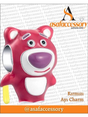 Asaf Accessory Kırmızı Ayı Charm