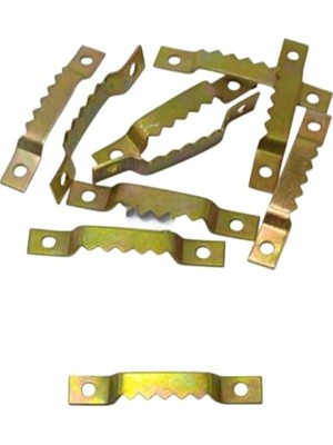 Timsah Ağızlı Çerçeve Askısı, 42X6 Mm, 10 Adet, Ekonomik, Sarı