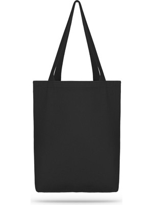 Çınar Bez Çanta Alt Körüklü Siyah Kanvas Orta Boy Kadınlar İçin Günlük Kullanıma Uygun