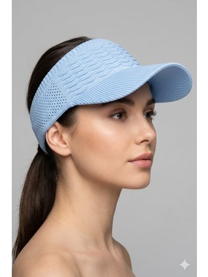 mercantoptan Yazlık Örgü Dokulu Kadın Vizör Şapka - Spor Stil