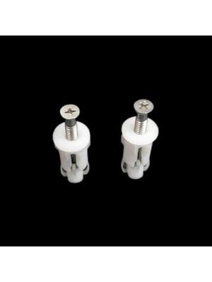 2 Adet Klozet Kapağı Genleşme Vidası, Wc Oturağı, Sabitleme Vidaları, Dübel Seti, Tuvalet Oturağı, Tuvalet Kapağı, Yedek Parça, Wc Sabitleme Seti, Tuvalet Kapağı Sabitleme