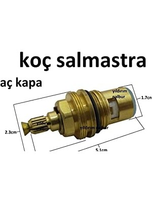 Koç Salmastra Aç Kapa Musluk Içi Salmastıra Sarı Dişli Aç Kapa Model