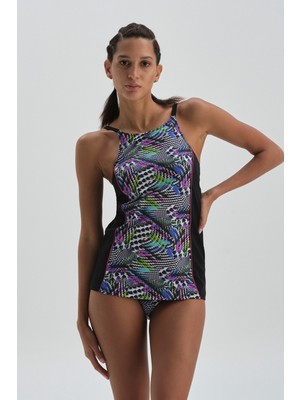 Dagi Kadın Siyah Yüzücü Elbiseli Mayo Esnek Yapı ile Rahat Yüzme Deneyimi