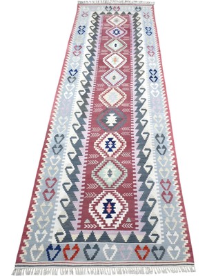 Zehra Abla Halı Vintage El Dokuma Pastel Pınarbaşı Kayseri Yolluk Yün Kilim 7215