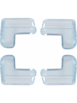 Uravas Store Mobilya Köşe Koruyucu 4 Lü Set Şeffaf Masa Kenarı Koruma Aparatı