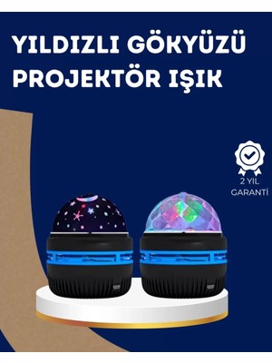Asiltech 360° Dönen Galaxy Projektörlü Gece Lambası – Star Master Yıldızlı Gökyüzü Efekti
