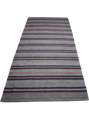 Zehra Abla Halı Yeni El Dokuma Çubuklu Yağcıbedir Balıkesir Yün Kilim 7194