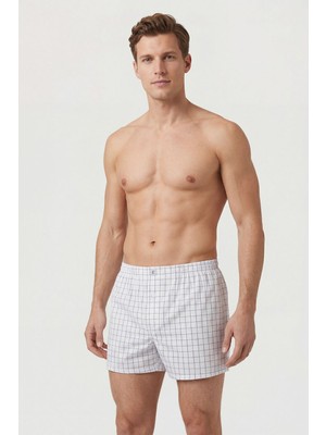 Cacharel Poplin Erkek Boxer 1113/KARELI Beyaz