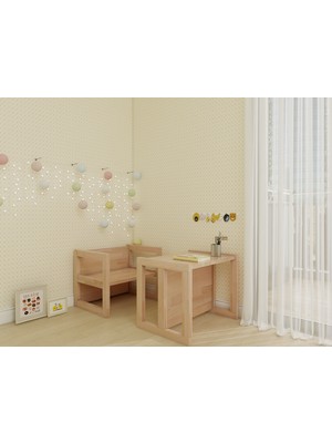 FASTWOOD Dönüştürülebilir Ahşap Masa/sandalye