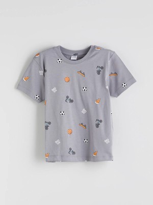 Lc Waikiki Yeni Sezon Beli Lastikli Baskılı Erkek Çocuk Pijama Üst