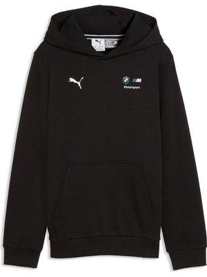 Puma Bmw M Motorsport Kapüşonlu Sweatshirt Genç Erkek Düz Desenli Rahat Kesim