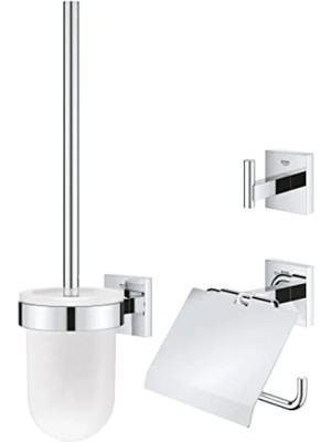 Esranın Dünyası Üçlü Tuvalet Aksesuar Seti, Krom Kaplama