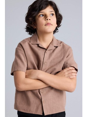DeFacto Apaş Yaka Gömlek Erkek Çocuk H3025A826HS