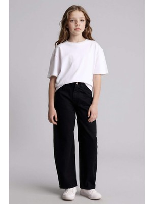 DeFacto Baggy Fıt Jean Pantolon Kız ÇOCUK H6075A826SP