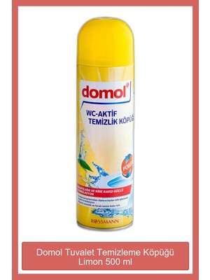 Domol Limon Özlü Tuvalet Temizleyici Köpük 500 ml - Derinlemesine Etkili Temizlik