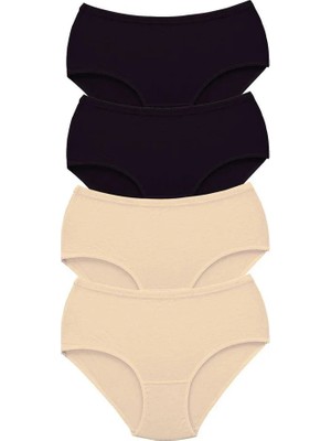 4 Adet Tutku Kadın Yüksek Bel Bato Kalın Lastik Külot S2