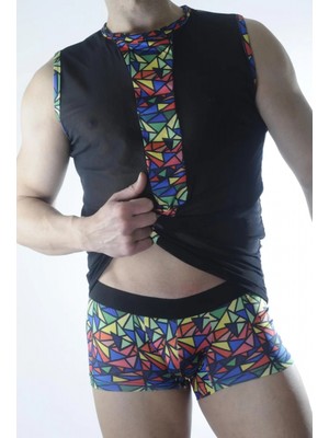 Pileli Store Pilelistore Erkek Transparan Renki Atlet Boxer Takımı