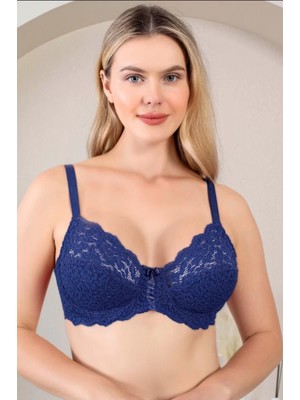 Pileli Store Pilelistore Nurteks 1050 Kadın Balenli Dantelli Toparlayıcı Sütyen