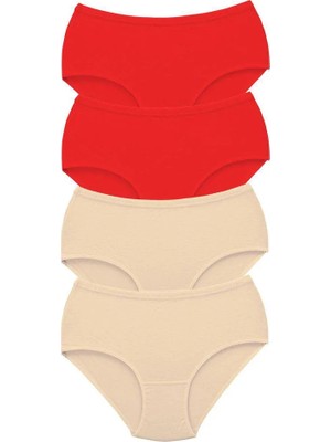 4 Adet Tutku Kadın Yüksek Bel Bato Kalın Lastik Külot S5