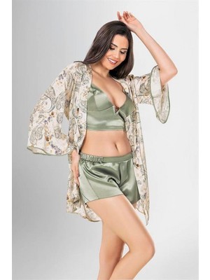 Pileli Store Pilelistore 3'lü Şort Takımı Desenli