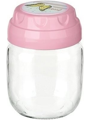 Esranın Dünyası 3lü Set Vintage Dekoratif Desenli Cam Kavanoz 425ML - 14,3 Oz