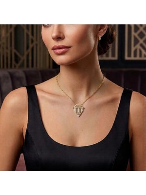 Pigado Paslanmaz Çelik Serenay Kolye Leyla Kolye Altın Kaplama