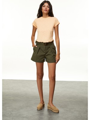 Bisiklet Yaka Kısa Kollu T-Shırt