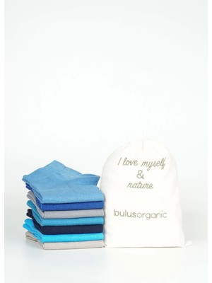 Buluş Organic 7'li Asorti Organik Penye Pamuk Erkek Patik Çorap