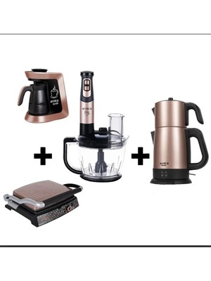 Arnica ST90006 Rose 4 Lü Lüx Çeyiz Seti Paslanmaz Çelik Renkli Ürünler İle Şık Tasarım