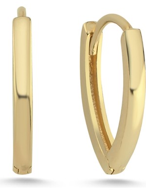 Zümrüt Sarraf 14 Ayar Altın V Halka Küpe