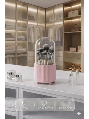 Blackstar Şeffaf Kapaklı Fırça Kozmetik Makyaj Düzenleyici Organizer