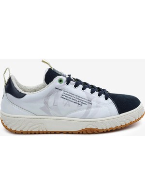 Lab Erkek Beyaz Lacivert Hakiki Deri Sneaker Ayakkabı 6Y1CA20322