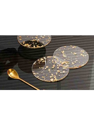 4 Lü Bardak Altlığı Epoksi Özel Tasarım 10X10