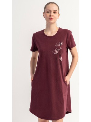 Vienetta Pamuklu Kadın Kısa Kol Gecelik, 601043