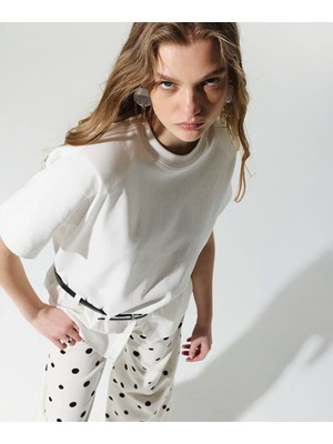 Twist Kemerli Kumaş Mıx Tişört TS1260070217018