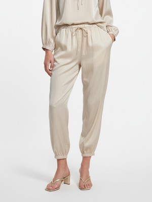 Xint Kadın Bej Formunu Koruyan Oversize Pantolon