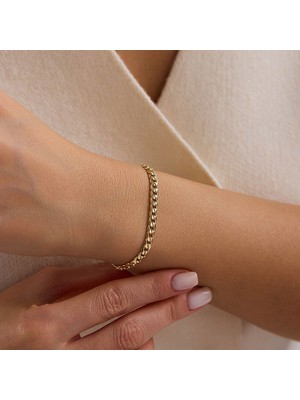 Sembol Gold 14 Ayar Gurmet Altın Bileklik 2.10 Gram 6 mm