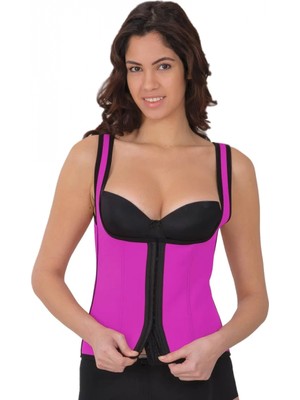 Pileli Store Pilelistore Mürdüm Mı 9173 Terletici Agraflı Göğsü Açık Atlet Korse