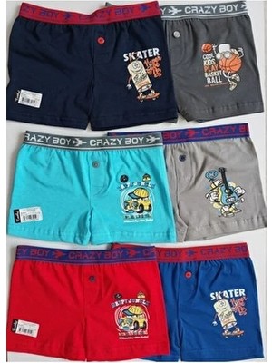 Tutku Çocuk Elestan Baskılı Boxer Paket 12Lİ